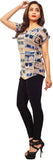 Reinvent Casual Short Sleeve Self Design Women's Top