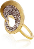 Ratnam Desire Forever Gold Diamond Yellow Gold 18 K Ring