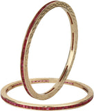 Dilan Jewels Alloy Crystal 18K Yellow Gold Bangle Set