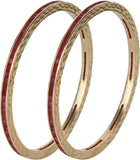 Dilan Jewels Alloy Crystal 18K Yellow Gold Bangle Set