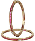 Dilan Jewels Alloy Zircon 18K Yellow Gold Bangle Set