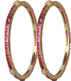 Dilan Jewels Alloy Zircon 18K Yellow Gold Bangle Set