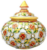 Ruchiworld Marble Pot Showpiece  -  4 cm
