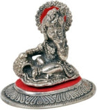 Ruchiworld Metal Lord Ladoo Gopal Krishna Puja Idol Showpiece  -  5 cm