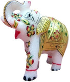Ruchiworld Marble Elephant Showpiece  -  3 cm