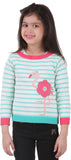 KIDS VILLAGE Applique Round Neck Casual Girl's Sweater