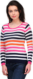 SPECIES Striped Round Neck Women's Sweater