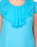 Stilestreet Casual Short Sleeve Solid Women's Top