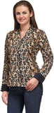 Stilestreet Women's Animal Print Casual Shirt