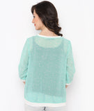 Philigree Casual 3/4 Sleeve Printed Women's Top