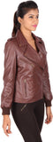 LATHERO Full Sleeve Self Design Women's Jacket
