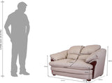 Durian Salina Leatherette 2 Seater Sofa