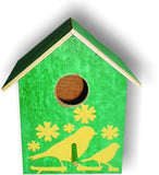Scrap Wood Birdhouse SB-GREEN-1 Bird House