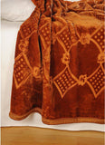 Cloth Fusion Plain Single Blanket Camel