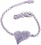 Jewels Mountain Sterling Silver Zircon Bracelet