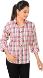 Jazzy Ben Women's Checkered Casual Shirt