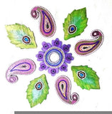 Seema'S Craft Creation Wall/Floor Rangoli (Pink Keri & Morpankh) Showpiece  -  45 cm