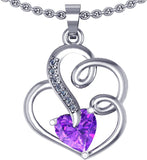 Suvarnadeep Rose Rhodium Zircon Sterling Silver Pendant