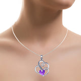 Suvarnadeep Rose Rhodium Zircon Sterling Silver Pendant