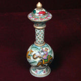 Surface 180 Handcrafted Wooden & Bone Made Decorative Pot With Mugal Art Showpiece  -  23 cm