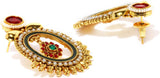 Fida Elegant Gold and Red Copper Drop Earring