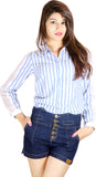Silly People Women's Striped Casual Shirt