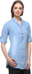 Zoysia Casual 3/4 Sleeve Solid Women's Top