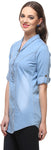 Zoysia Casual 3/4 Sleeve Solid Women's Top