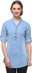 Zoysia Casual 3/4 Sleeve Solid Women's Top