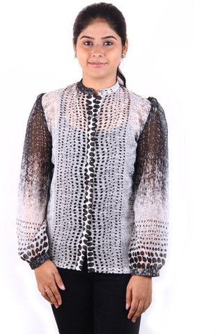 Younky Women's Animal Print Casual Shirt