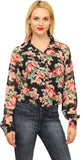 Meee Women's Floral Print Casual Shirt