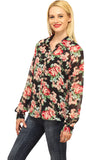 Meee Women's Floral Print Casual Shirt