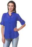 Meee Women's Solid Casual Shirt
