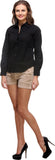 Meee Women's Solid Casual Reversible Shirt