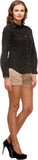 Meee Women's Solid Casual Reversible Shirt
