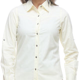 Meee Women's Solid Casual Reversible Shirt