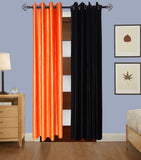Shop24decor Polyester Multicolor Plain Eyelet Door Curtain