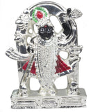Services Junction Silver plated Shreenathji Idol For Car & Office Showpiece  -  9 cm