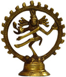 Sovam International Dancing God Shiva-natraja Brass Statue/figurine Showpiece  -  7 cm