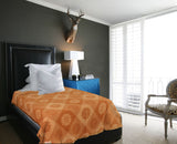 Raymond Abstract Single Blanket Orange