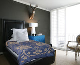 Raymond Abstract Single Blanket Blue