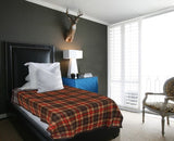 Raymond Abstract Single Blanket Red