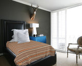 Raymond Abstract Single Blanket Brown