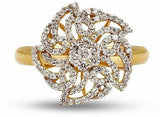 Shashvat Jewels Yellow Gold Diamond 14 K Ring