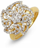 Shashvat Jewels Yellow Gold Diamond 14 K Ring