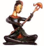Stonkraft Musician Brass Figurine Showpiece  -  15.5 cm