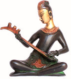 Stonkraft Musician Brass Figurine Showpiece  -  15.5 cm