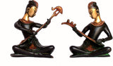 Stonkraft Musician Brass Figurine Showpiece  -  15.5 cm