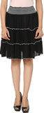Antistreet Printed, Self Design, Solid Women's Regular Black Skirt