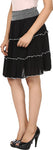 Antistreet Printed, Self Design, Solid Women's Regular Black Skirt